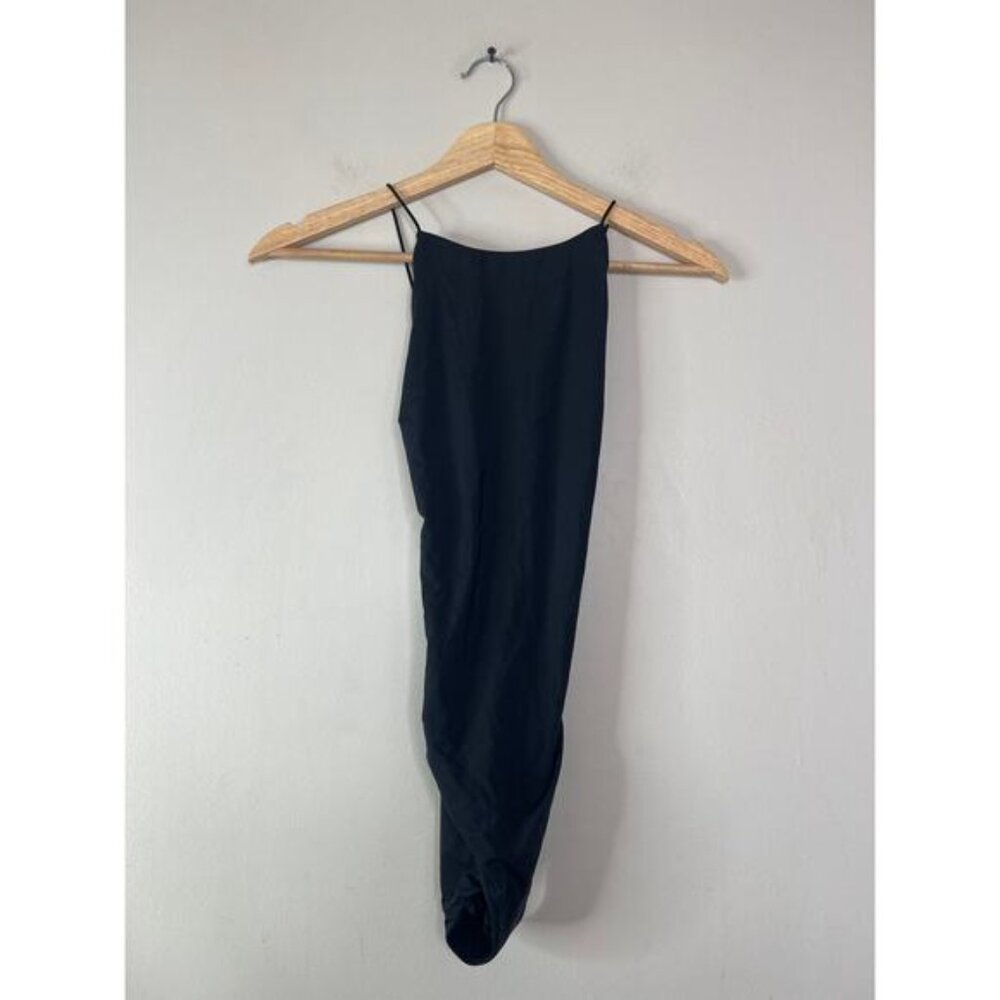 NEW Ziah Fine Strap Square Neck Black One-Piece Women's Swimsuit Size: 12 - Picture 2 of 7